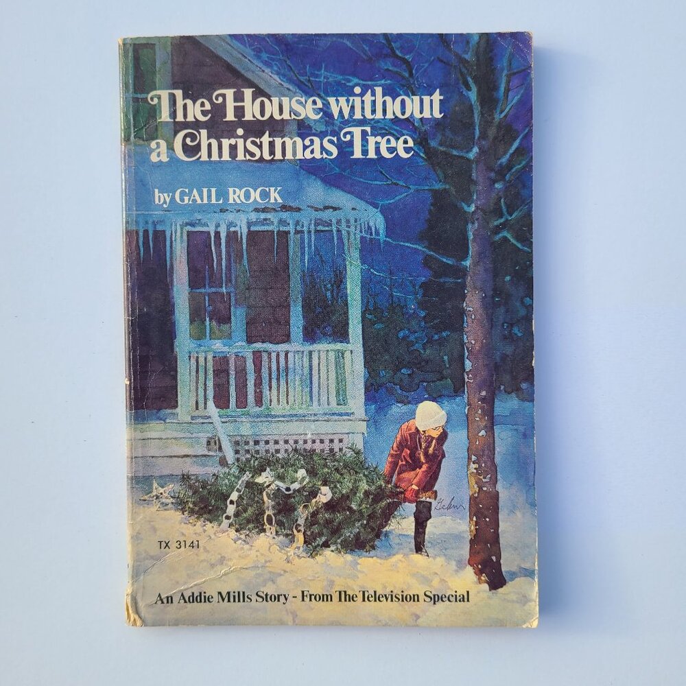 Vintage Kids Book House Without a Christmas Tree 1975 Gail Rock Addie Mills 1 PB